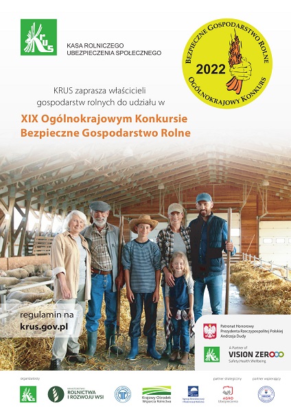Plakat XIX Ogólnopolkiego Konkursu Bezpieczne Gospodarstwo Rolne